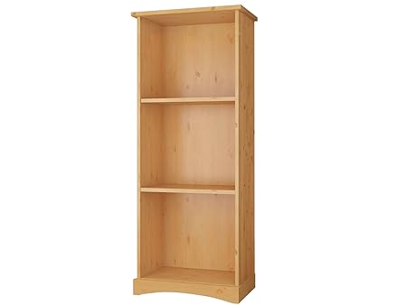 Loft24 York Bücherregal Kiefer Regal Büroregal Aktenregal Ordnerregal Holzregal Standregal Massivholz 3 Fächer