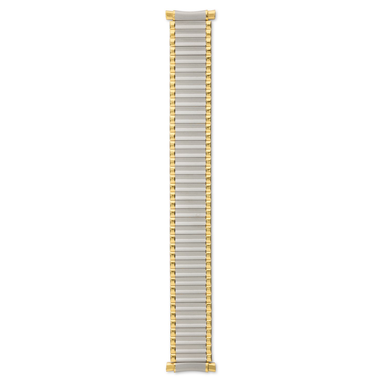 Speidel Men’s Stainless Steel Comfortable Stretch Watch Band, Dual Tone or Gold Tone Replacement Strap, 16-22mm, Straight End with No Clasp, Long or Extra Long