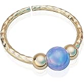 Jolliz Light Blue Opal Nose Ring Hoop - 14k Gold Filled Nose Piercing ring
