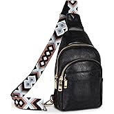 Relang Sling Bag for Women Crossbody, Leather Cross Body Fanny Packs for Women, Trendy Chest Bag for Travel and Daily Use