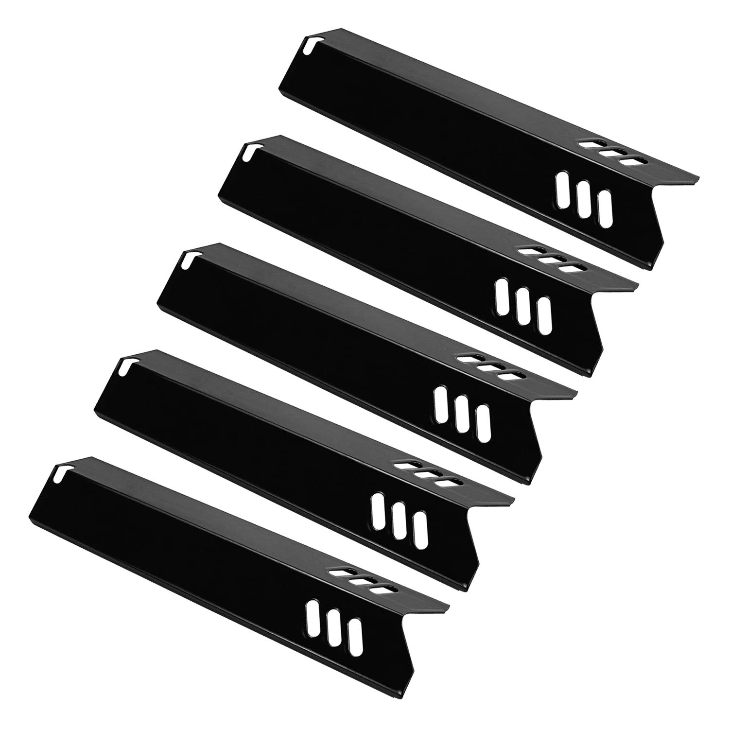 Photo 1 of Unicook Grill Burner Covers 15”L x 3.8”W, Compatible with Dyna-Glo DGF510SSP, DGF493BNP, Heavy Duty Grill Heat Plates, Porcelain Heat Shields, BBQ Replacement Parts,5 Pack