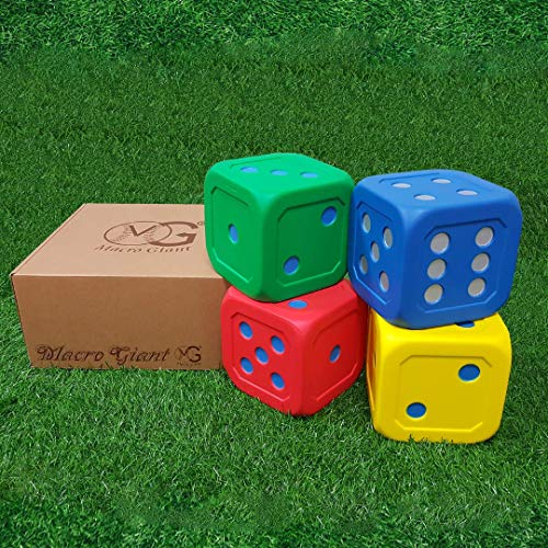 image for MG MACRO GIANT Macro Giant 6 Inch Soft Foam Jumbo Big Playing Dice, Se