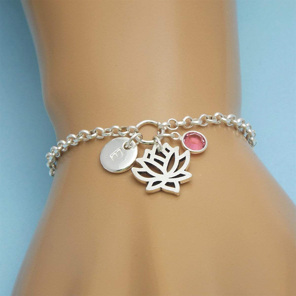 Lotus flower bracelet Lotus bracelet silver Lotus jewelry