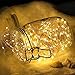 ER CHEN Indoor and Outdoor Waterproof Battery Operated 100 LED String Lights on 33 Ft Long Ultra Thin Copper String Wire with Timer (Warm White)
