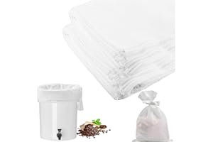 MUXHEL 50Pcs 20" x 20" Commercial Cold Brew Coffee Filters for 5 Gallon Buckets, Cold Brew Bags Disposable for Commercial Mod