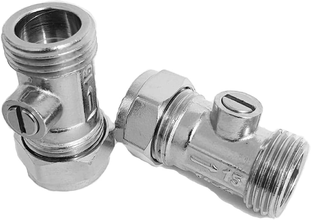 Pipestation 15mm Isolation Valve 2 Pack Flat Faced 1/2" Bolofix Male