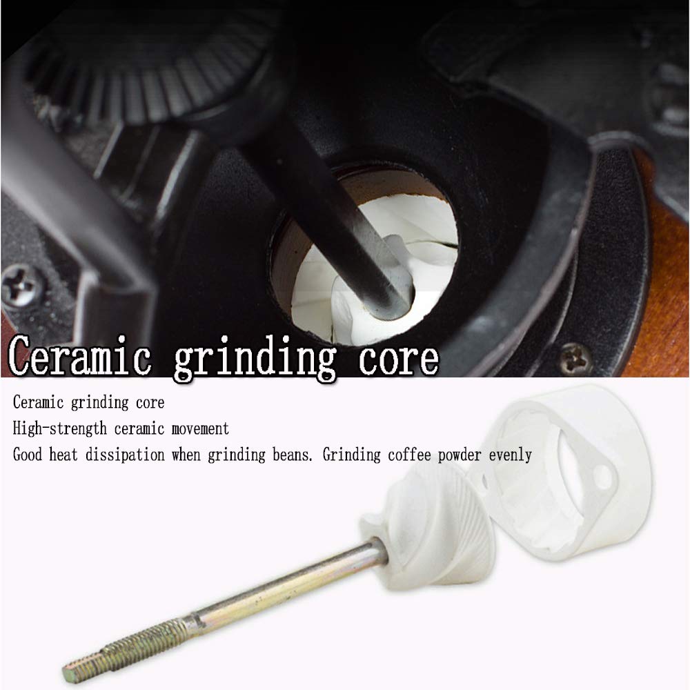 moon-1 Manual Coffee Grinder Antique Cast Iron Hand Crank Coffee Mill With Grind Settings & Catch Drawer