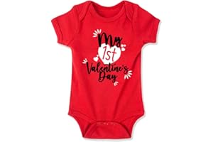 cheerilulu My 1st Valentine Day Newborn Baby Boys Bodysuits Girls Unisex Cute Funny Infant Romper 0-6 months