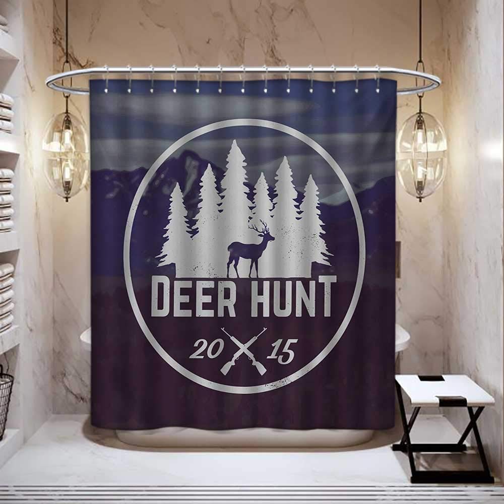 Amazon Com Hunting Shower Curtains Waterproof Deer Hunt Emblem
