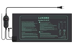LUXBIRD Daisy Chain Seedling Heating Mat with Digital Thermostat Controller, 10" x 20.75" Waterproof Plant Heating Mat for Seed Starting, Germinating, Hydroponics, Brewing, Breeding (Master Mat)
