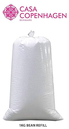 Casa Copenhagen 1 Kg Bean Bag Refill/Filler - Smoky White