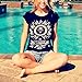 WANGSCANIS Women's Girls Cotton Boho Ethnic Hey Sunshine Yoga T-Shirt