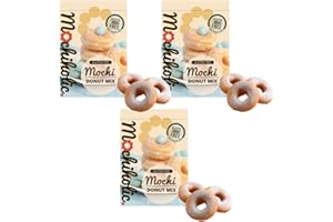 Mochi Mix Original Donut Mix Recipe, Gluten Free, Wheat, Rice Flour with Low Calories and Sugar with Essential Nutrients, 12 oz Healthy Daily Snacks by Mochiholic (Pack of 3)