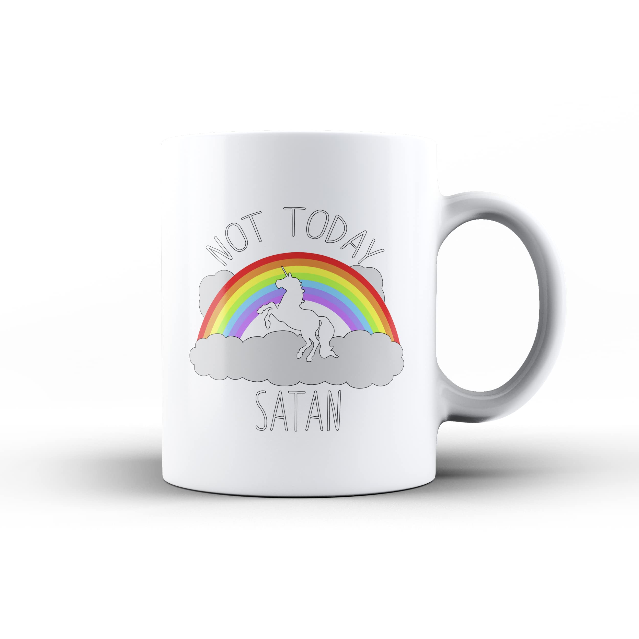 Not today Satan - funny unicorn meme swag - Tea/Coffee Mug