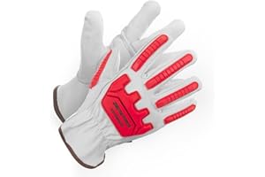 FORCEFIELD Delta Force Vibration Dampening Impact Glove: Gel Padding, TPR Protection, Goatskin, Lightweight, Dexterity