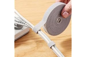 1 Pack Adjustable Cable Organizer Roll | 3m (118.1 inch) Reusable Wire Management Strap for Desktop and Electrical Cable Rout