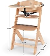Kinderkraft ENOCK 3 in 1 Wooden High Chair Natural Beechwood view 8