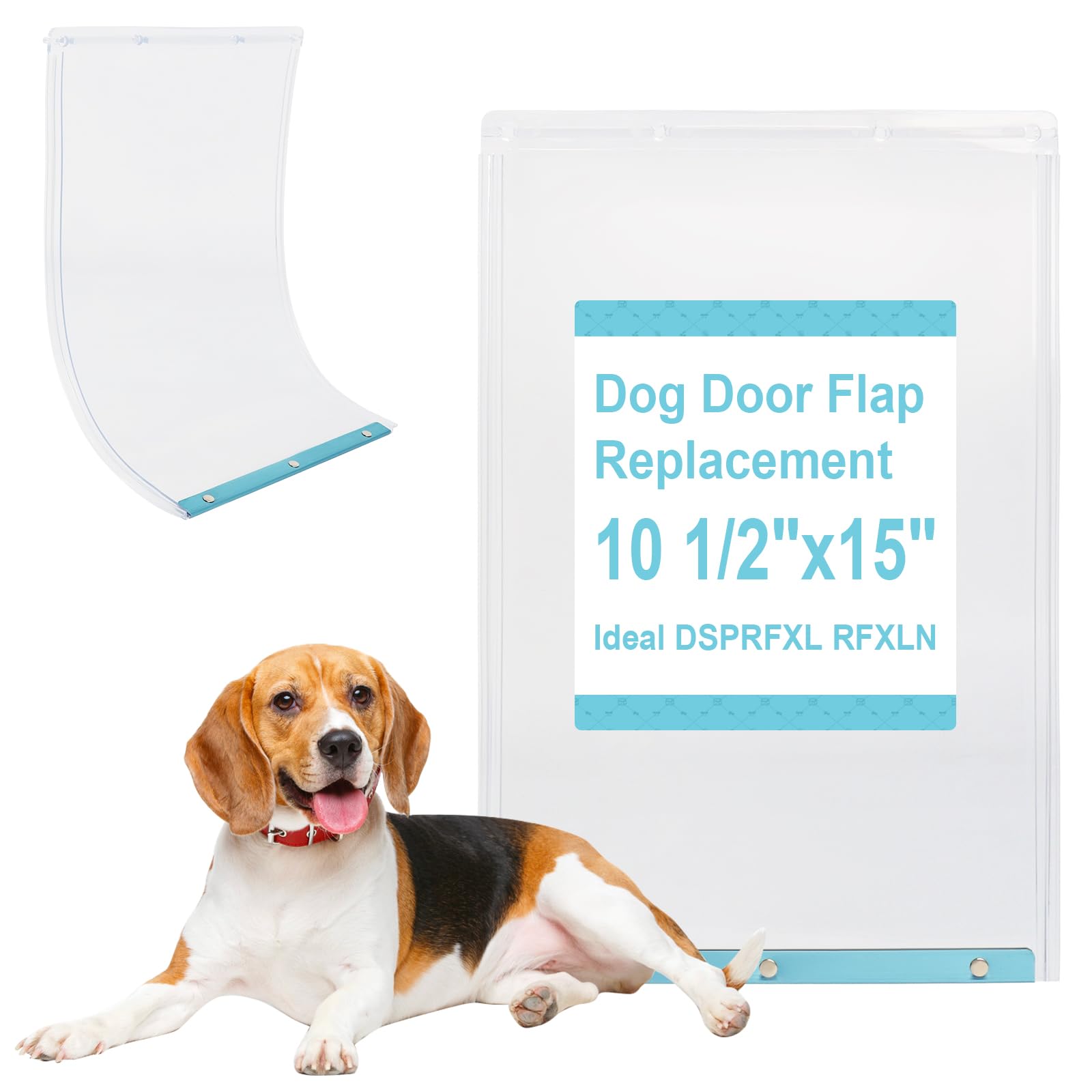 Photo 1 of Dog Door Replacement Flaps 10 1/2" x 15" – Ruff Weather Doggie Door Flap Replacement Compatible with Ideal Pet Products Designer Series DSPRFXL & RFXLN