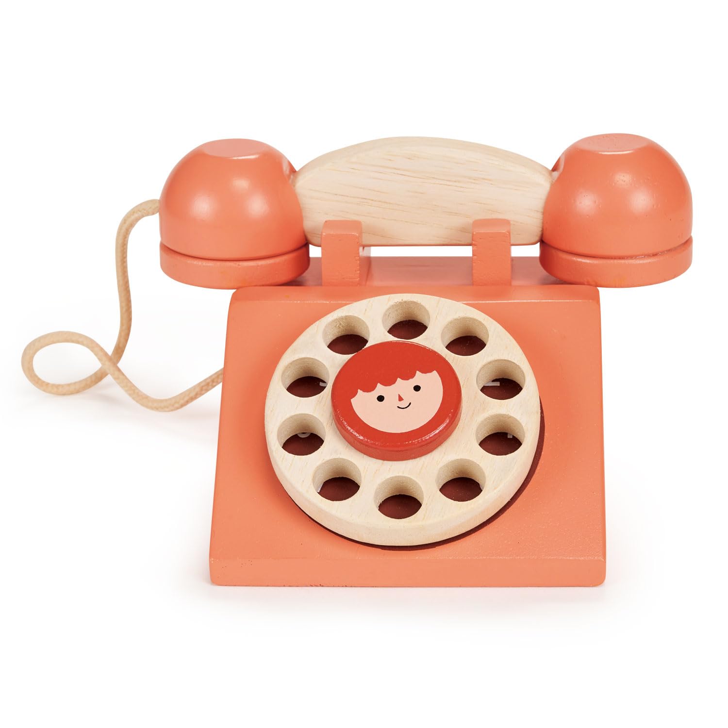 Mentari Wooden Toy Ring Ring Telephone - Pretend Play With Children Ages 2+