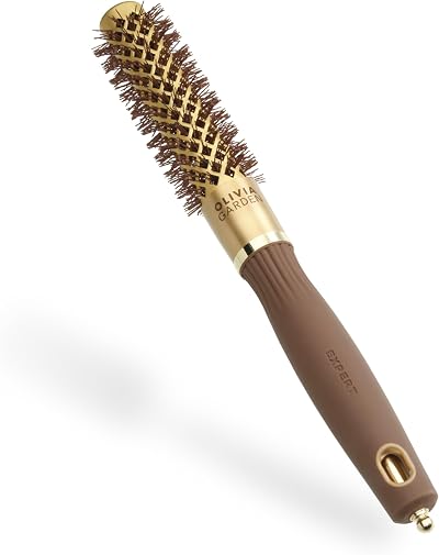 Olivia Garden Expert Blowout Shine Ceramic Round Brush 20 Gold Brown