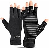 Doctor Developed Open Finger Arthritis Gloves - Compression gloves, Doctor Written Handbook