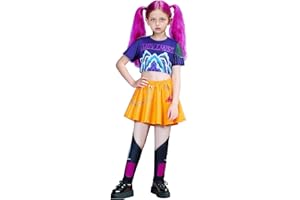 Girls Kpop Hunter Costume Halloween Cosplay Stage Clothes for Kids 7-12 Years Idol Demon-Hunting Outfits