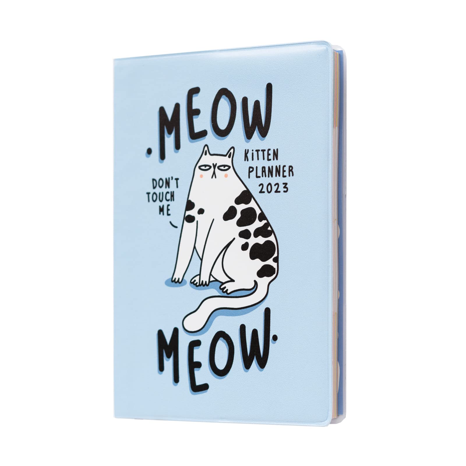 Grupo Erik Meow Meow A6 2023 Week To View Diary | December 2022 - December 2023 | 2023 Weekly Planner| A6 Planner With Stickers And Pocket | 2023 Diary | Gifts For Cat Lovers