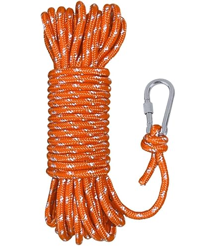 Corde Marine Flottante Orange 10mm X 20m - Nylon/polyester, Résistante à L'eau - Pour Bateau, Camping, Sauvetage, Activités Outdoor