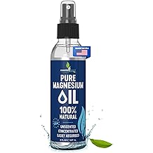 Pure Magnesium Oil Spray 8oz - Topical Magnesium Spray for Sleep &amp; Feet - Extra Strength - USP Grade - 100% Natural and Organ