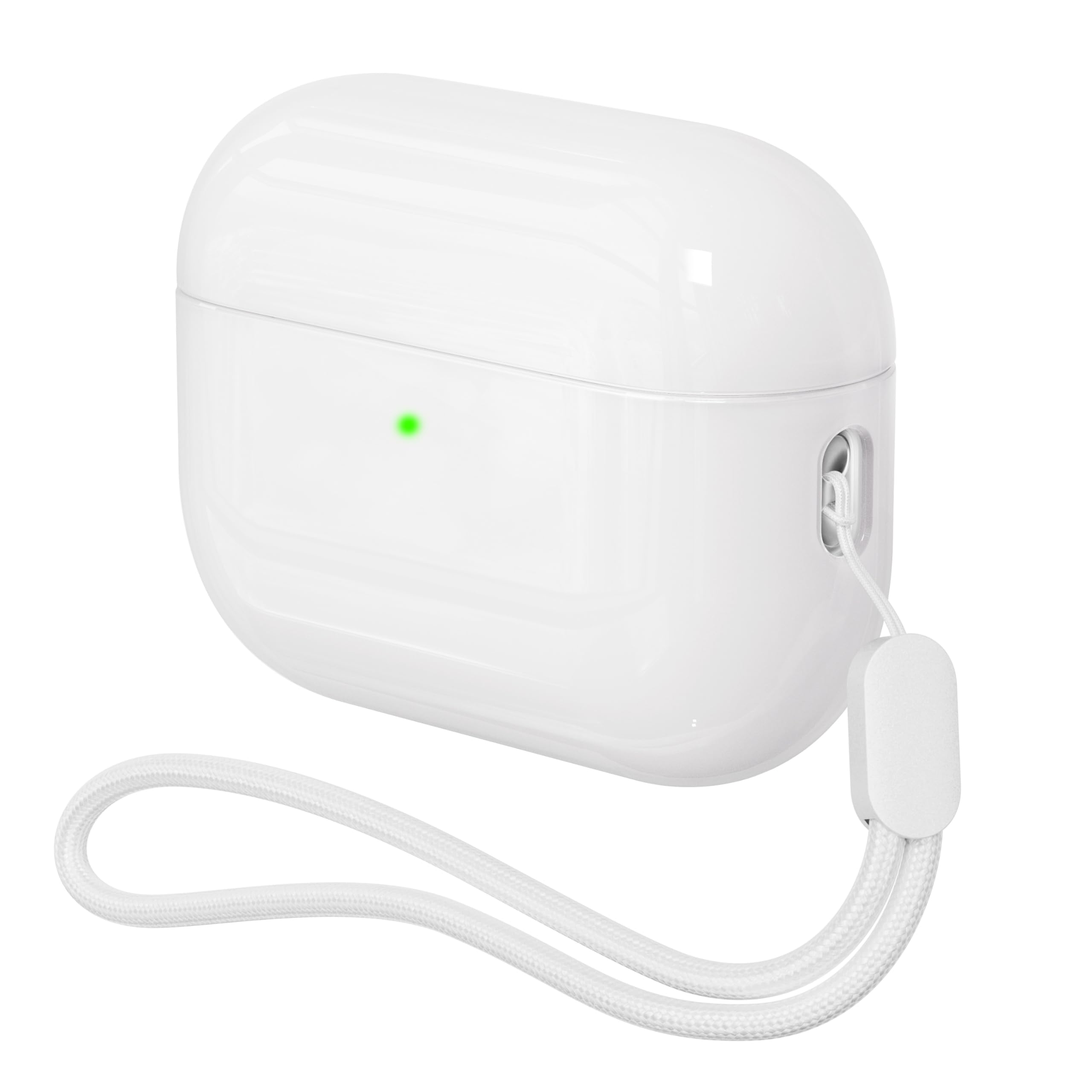 Photo 1 of Case for AirPods Pro 3 Never-Sretch-Out DamonLight Shock-Proof Protective Semi Hard Silicone Case Compatible with Apple Airpods Pro 3rd Generation (White)