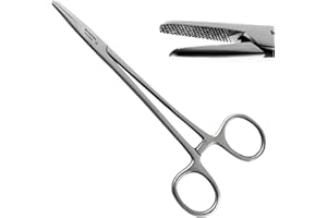 MEDENTRA Professional Dental Orthodontic Forceps Surgical Needle Holder Locking Veterinary Suture Pliers Rubber Dam Clamps Hemostat Tissue Restorative Instruments (Crile Wood Needle Holder 16cm)