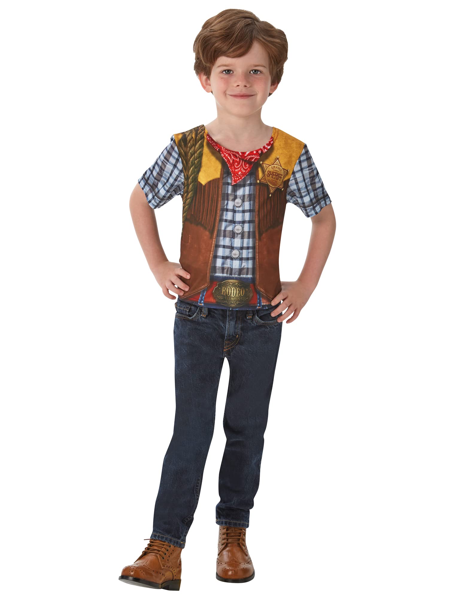 Rubies Official Cowboy T-Shirt Book Week Child's Costume (Small, 3-4 Years) Halloween