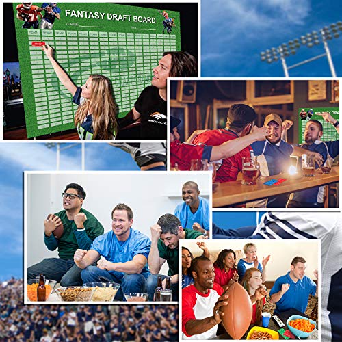 Fantasy Football Draft Board 2019 Kit | 72" x 48" | 16 Teams | 540 Player Sticker Labels