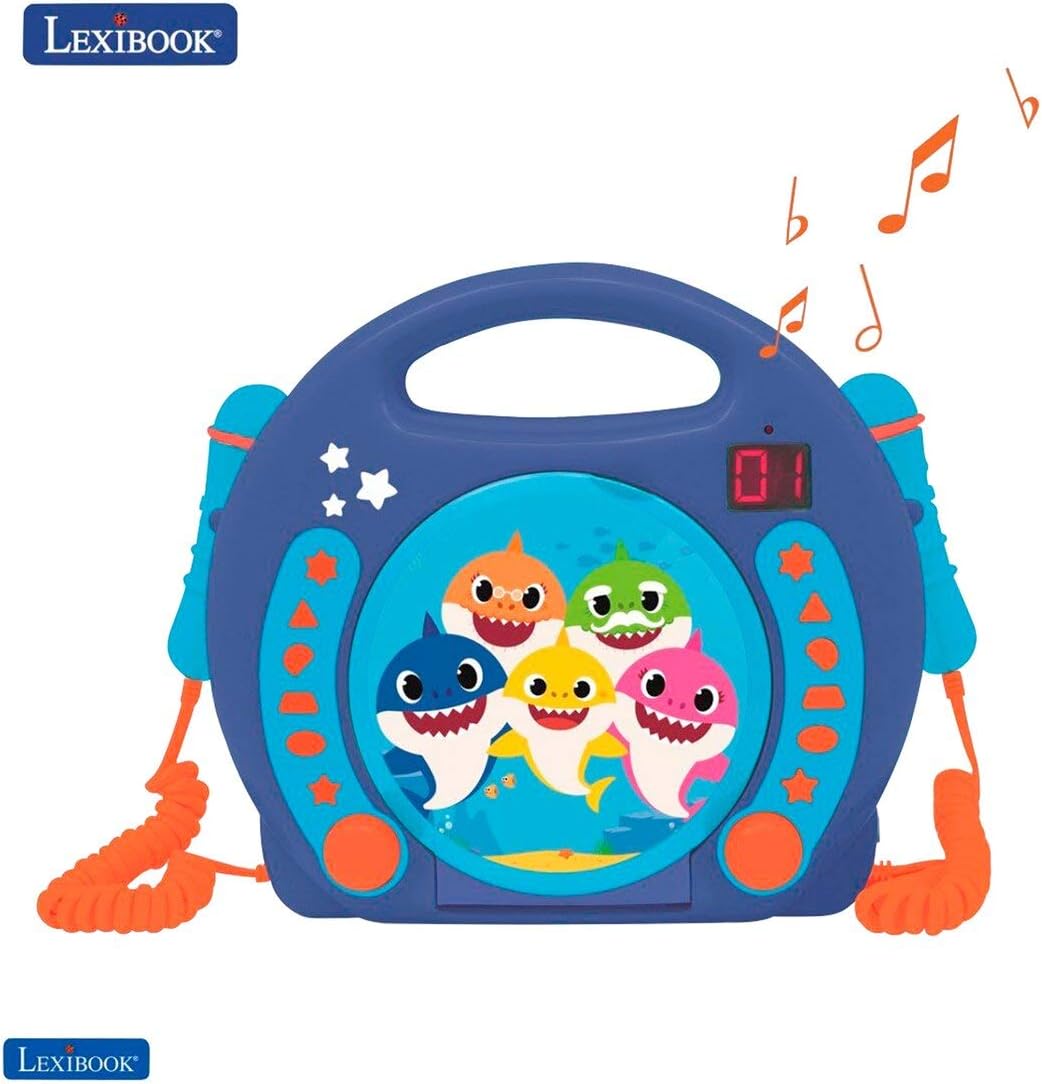 Lexibook Baby Shark Nickelodeon, CD player with 2 mics, Programming function, headphones jack - Image 3