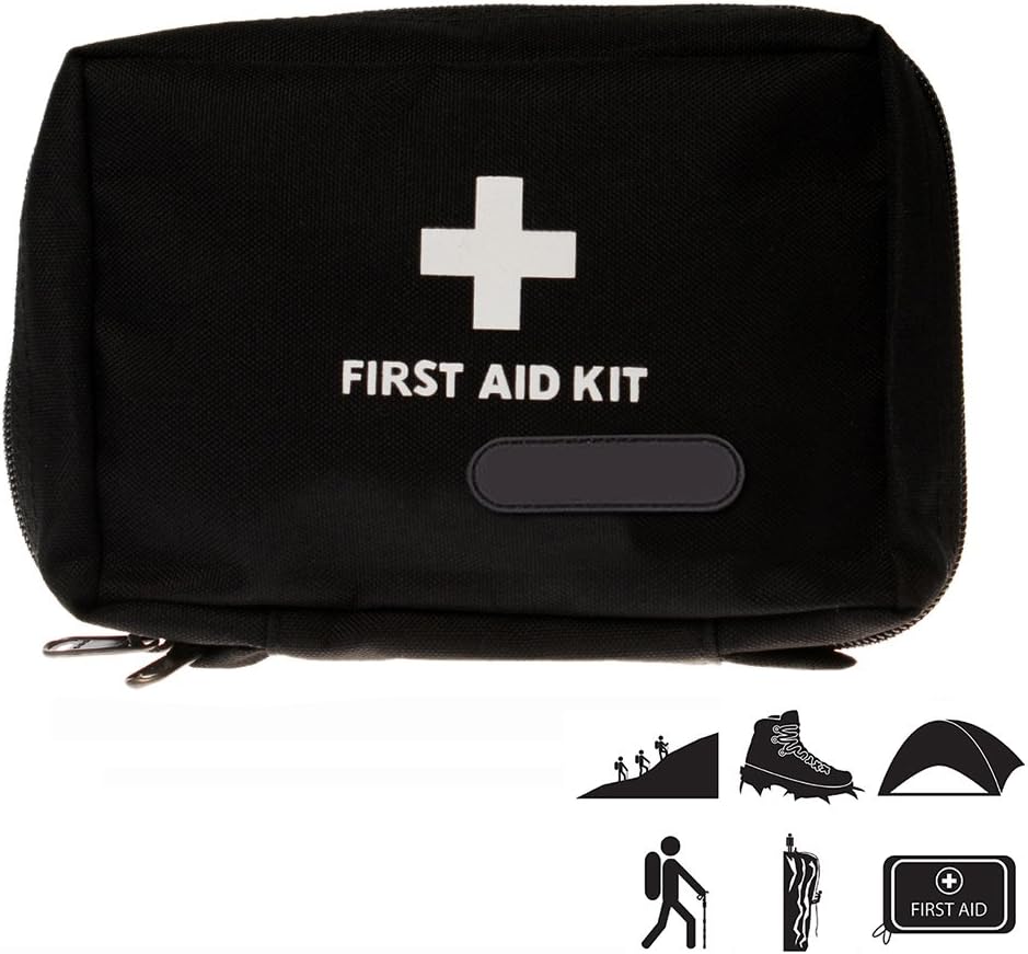 First Aid Bag, HamFire Small First Aid Empty Kit Bag First Responder Storage Bag for Outdoor Travelling Camping Sport Medical Emergency Survival (Black)