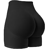 YEOREO Gym Workout Shorts Women Camili High Waisted 5" Without Scrunch Butt Tummy Control Seamless Yoga Shorts