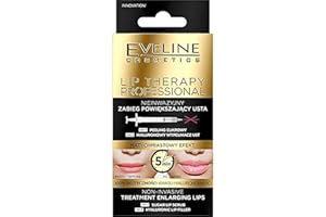 Eveline Cosmetics Lip Therapy Professional Non-invasive Lip Enralging Treatment 2in1, Sugar Lip Scrub 7ml abd Hyaluronic Lip Filler 12ml