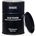M&SENSE Oud Wood Scented Candles Natural Soy Wax, 11.3oz Tin Candle for Cozy Home Decor, Long Lasting Up to 70 Hours Burning Time, Unique Candle Gifts for Men Women