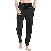 GYS Men's Pajama Pants Joggers - Viscose Made from Bamboo, Knit Pj Bottoms Lightweight Lounge Sleep Pants