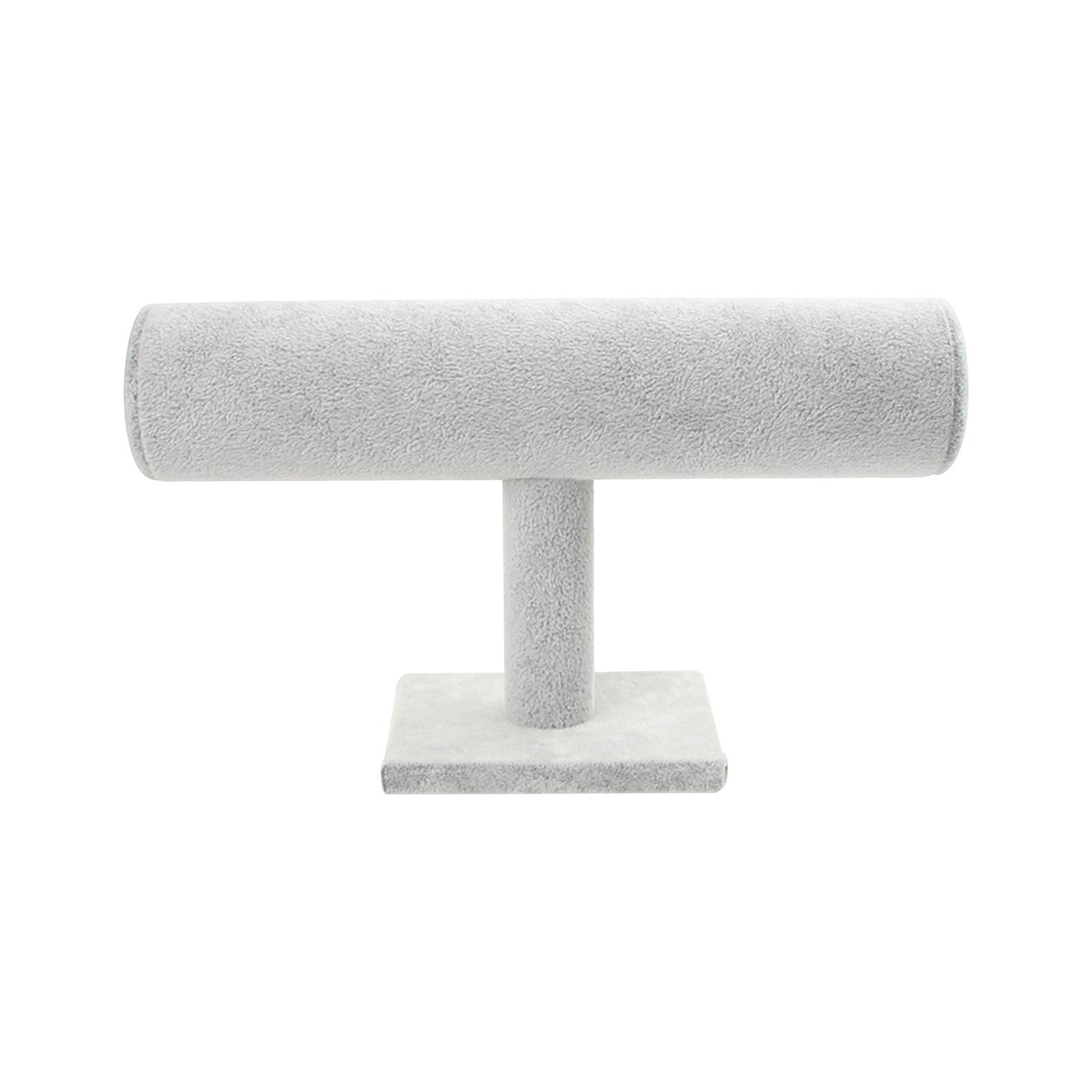 Hileyu Bracelet Stand Display,Velvet Scrunch Organizer,T-Bar Display Holder Organizer,Jewelry Bracelet Display Stand,Hair Band,Scrunchies,Bangle Watch Holder Organizer,Bracelet Storage Rack Gray