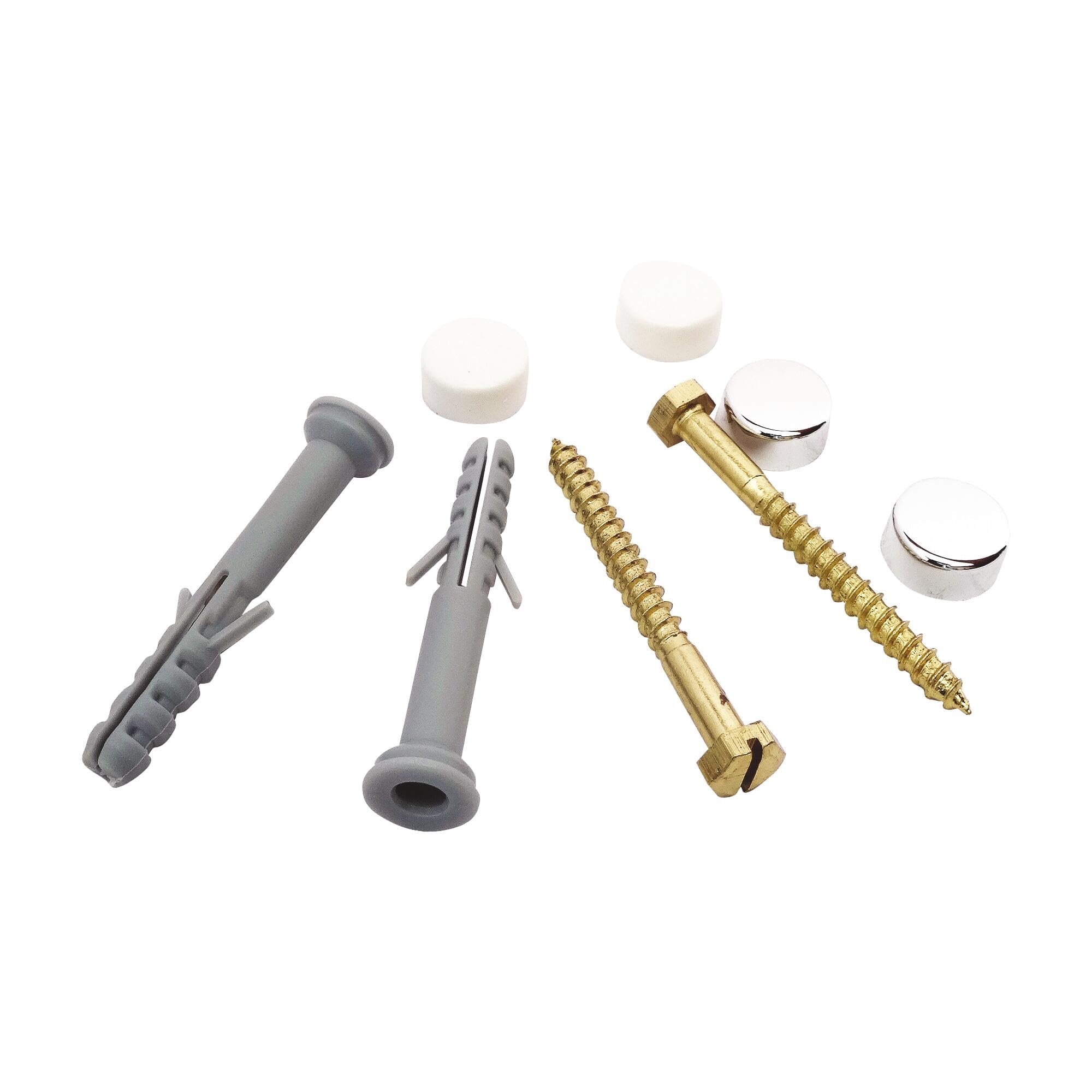 SOMATHERM FOR YOU 935-60 Set Consists of 2 Set of 2 attachments for 8 x 60 mm Toilet Bowl with caches for an Aesthetic Surface or Chrome Bench, Gray