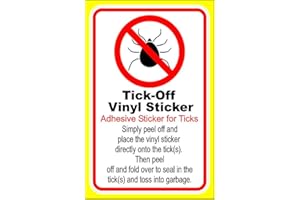 2" x 3" Tick-Off Vinyl Sticker (18 Pack) - The Easiest Way To Remove Ticks!