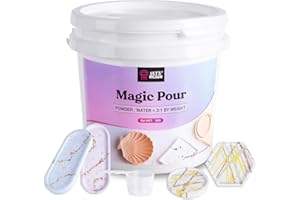 LET'S RESIN Resin Casting Powders 3000g, Fast Cured Casting Resin Kit for Beginners,20~30 Minutes De-Mold, Water Activated Plaster Powder Kit for Molds, Easy Mixing & Self Leveling