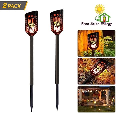 Luces Solares Antorcha, 102LED Luces Impermeables al Aire Libre para