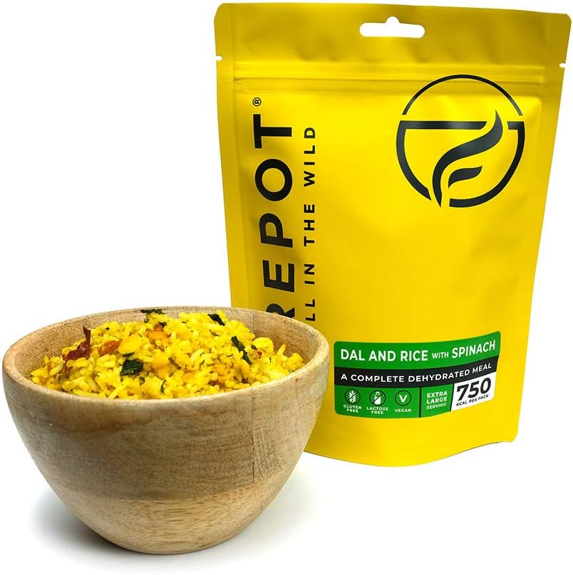 FIREPOT Dal and Rice with Spinach - Healthy VEGAN Dehydrated Expedition Food