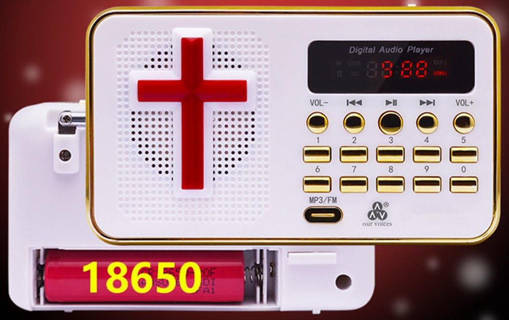 YEESAM Chinese Audio Bible Player, Bible Stories and Songs Portable Electronic Player in Mandarin, Christian Audio Player