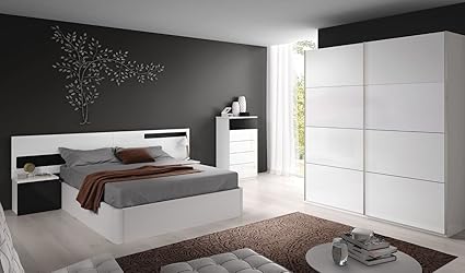 Complete Bedroom Furniture Set Bed Bedside Tables With