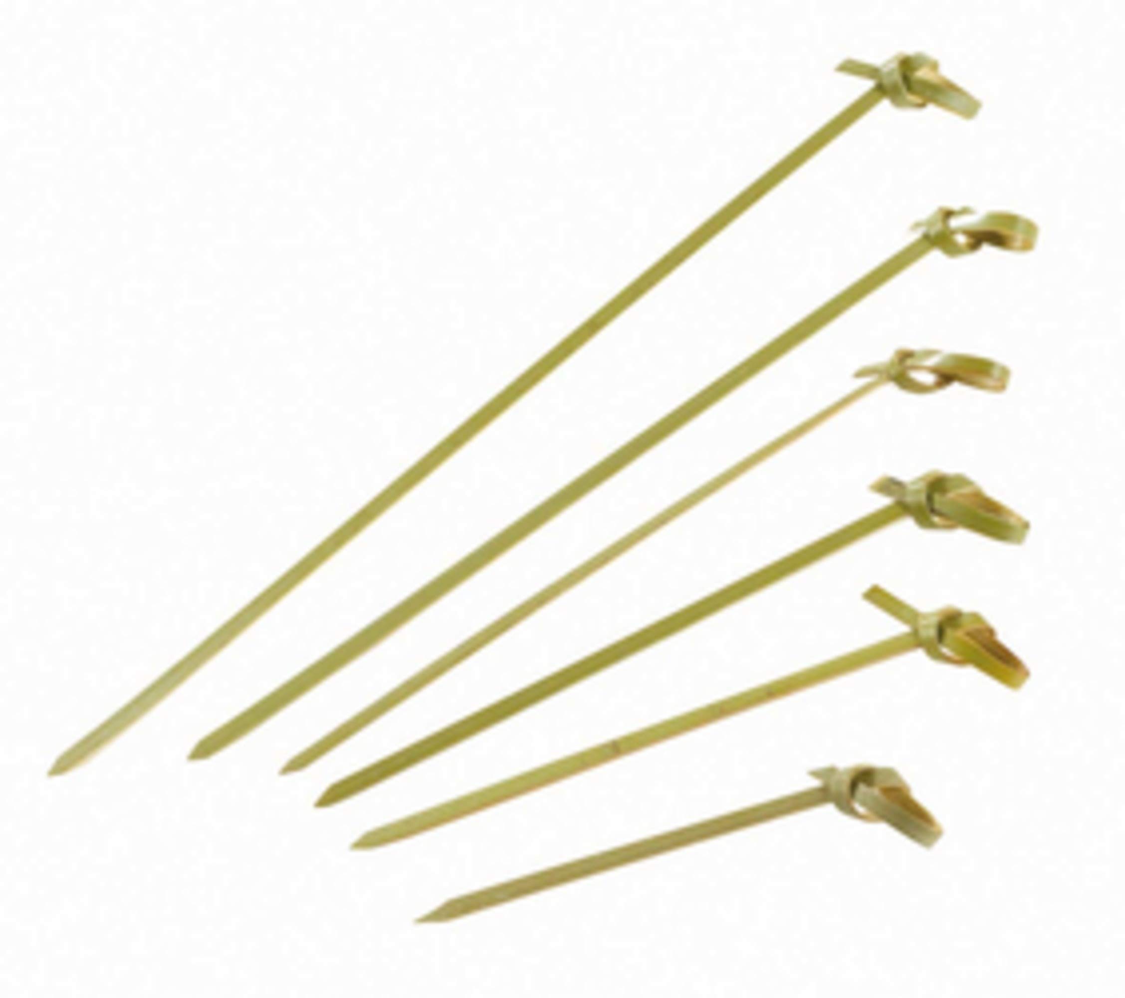 PacknWood Bamboo Knot Pick Looped Skewer for Cocktail and Hors' D'oeuvres, 4.1" Length (Case of 2000)
