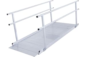 10' L Silver Spring Portable Wheelchair Ramp with Handrails, 850 lb. Capacity for Scooters, Walkers, Canes, Rollators - 10' L x 36" W