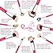 Qivange Makeup Brush Set, Vegan Bronzer Foundation Eyeshadow Kabuki Brushes for Flawless Look(10pcs, Rose Red with Silver)
